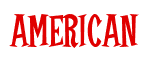 Rendering "AMERICAN" using Cooper Latin