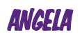Rendering "ANGELA" using Big Nib