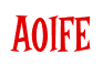 Rendering "AOIFE" using Cooper Latin