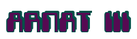 Rendering "ARNAT III" using Computer Font