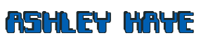Rendering "ASHLEY KAYE" using Computer Font