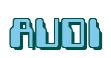 Rendering "AUDI" using Computer Font