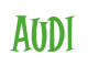 Rendering "AUDI" using Cooper Latin