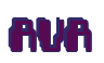 Rendering "AVA" using Computer Font
