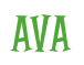 Rendering "AVA" using Cooper Latin