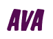Rendering "AVA" using Big Nib