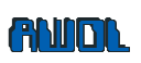 Rendering "AWOL" using Computer Font