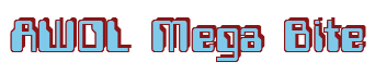 Rendering "AWOL Mega Bite" using Computer Font