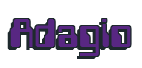 Rendering "Adagio" using Computer Font