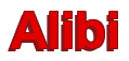 Rendering "Alibi" using Arial Bold