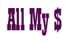 Rendering "All My $" using Bill Board