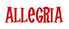 Rendering "Allegria" using Cooper Latin