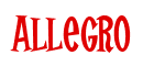 Rendering "Allegro" using Cooper Latin