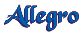 Rendering "Allegro" using Black Chancery