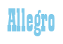 Rendering "Allegro" using Bill Board