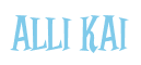 Rendering "Alli Kai" using Cooper Latin