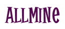 Rendering "Allmine" using Cooper Latin