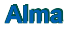 Rendering "Alma" using Arial Bold