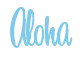 Rendering "Aloha" using Bean Sprout
