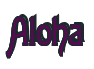 Rendering "Aloha" using Agatha