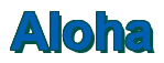 Rendering "Aloha" using Arial Bold
