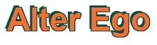 Rendering "Alter Ego" using Arial Bold