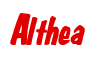Rendering "Althea" using Big Nib