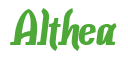 Rendering "Althea" using Color Bar