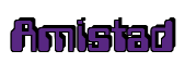 Rendering "Amistad" using Computer Font