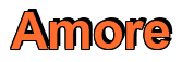 Rendering "Amore" using Arial Bold