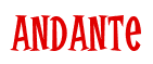 Rendering "Andante" using Cooper Latin