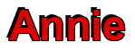 Rendering "Annie" using Arial Bold