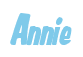Rendering "Annie" using Big Nib