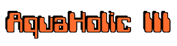 Rendering "AquaHolic III" using Computer Font