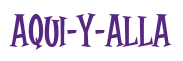 Rendering "Aqui-y-Alla" using Cooper Latin