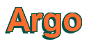 Rendering "Argo" using Arial Bold