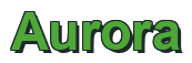 Rendering "Aurora" using Arial Bold