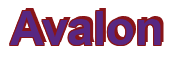 Rendering "Avalon" using Arial Bold