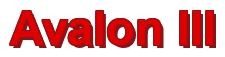 Rendering "Avalon III" using Arial Bold
