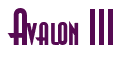 Rendering "Avalon III" using Asia