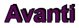 Rendering "Avanti" using Arial Bold