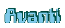 Rendering "Avanti" using Computer Font