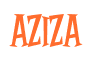 Rendering "Aziza" using Cooper Latin