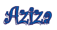 Rendering "Aziza" using Curlz