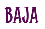 Rendering "BAJA" using Cooper Latin