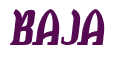 Rendering "BAJA" using Color Bar