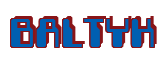 Rendering "BALTYK" using Computer Font