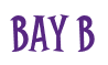 Rendering "BAY B" using Cooper Latin