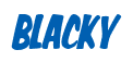 Rendering "BLACKY" using Big Nib