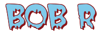 Rendering "BOB R" using Creeper